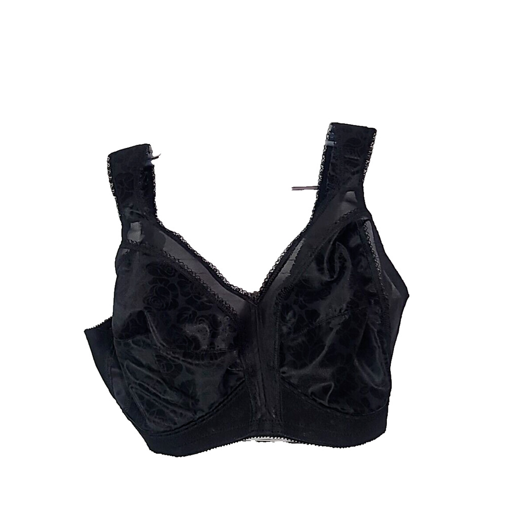 Timeless Comfort Black All-Day Comfort Full Coverage Wire Free Bra Size 38D